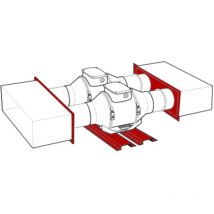 Vortice - pik guide bar and connecting plates for mounting 2 Lineo fans in parallel