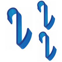 Pika - shop 3 pz appendino per termoarredo tubo orizzontale modello hook azzurro