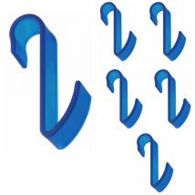 Pika - shop 6 pz appendino per termoarredo tubo orizzontale modello hook azzurro