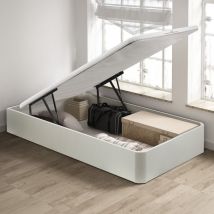 Canapé abatible Pikolin airbox color blanco - fácil apertura con capacidad de almacenaje alta + tapa 3D transpirable con servicio premium 105x190