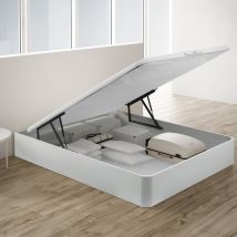 Canapé abatible Pikolin airbox color blanco - fácil apertura con capacidad de almacenaje alta + tapa 3D transpirable con servicio premium 135x190