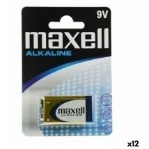 Maxell - Pila alcalina 9 v 6lr61 (12 unidades)