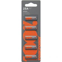 Peakpower - Pilas 23A 12V - MN21- Paquete de 5 Unidades 100% Duración Larga, Tecnología Anti-Fugas, Rendimiento Elevado