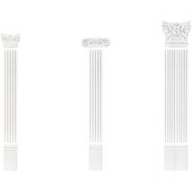 Grand Decor - Pilastre 135x20mm Relief mural décor stucco en pu PL253: Ensemble complet 3