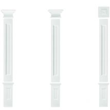 Grand Decor - Pilastre 197x20mm Relief mural décor stucco en pu Grand Décor PL276: Ensemble complet