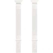 Pilastro 197x20mm Rilievo a muro in stucco in pu Grand Decor PL275: Set completo - modello 2