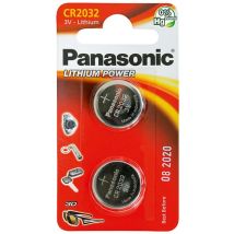 Blister da 2 pile a bottone al litio 3V Panasonic CR2032, DL2032