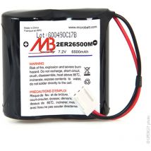 Microbatt - Pile Lithium pour alarme 7.2V 5.8Ah - BATLI06