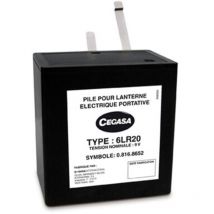 Pile alcaline 6LR20 9V 15Ah - Cegasa