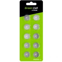 Green Cell - Pile bouton cr 2032 3 v 10 pc(s) 220 mAh lithium CR2032