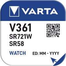 Micro pile bouton varta silver sr58 - v361 1,55v (amballage 1 unit) ø7,9x2,1mm