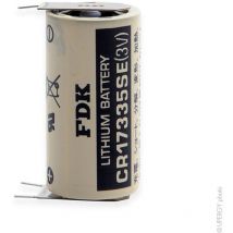 Pile lithium CR17335SE-FT1 2/3A 3V 1.8Ah 3PF - FDK