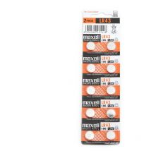 Maxell Lr43 Lot de 10 Piles alcalines 1,5 v (775012)