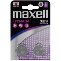 Pile Maxell CR2032 spécialisée 2 pièces.