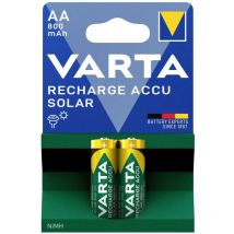 Pile rechargeable LR6 (aa) NiMH Varta RECH.AC.Solar AA800mAh BLI2 800 mAh 1.2 v 2 pc(s)
