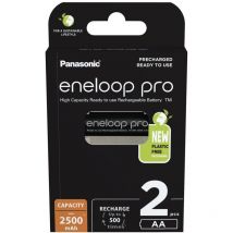 Panasonic - Pile rechargeable LR6 (aa) NiMH eneloop eneloop pro HR06 2500 mAh 1.2 v 2 pc(s)