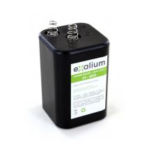 Pile Saline 6V 4R25 Exalium contact à ressort