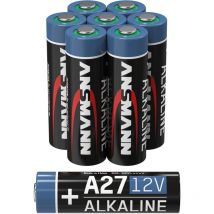 Piles alcalines A27 12V (lot de 8) - Ansmann