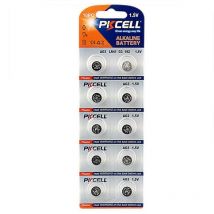 Pkcell – Lot De 10 Piles Bouton Ag3 Alcalines 1.5v – Haute Capacité 35mah – Pour Jouets, Télécommandes, Lampes Torches – Durée De Vie Prolongée