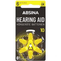 Absina Pile pour appareil auditif ZA 10 1.4 V 6 pc(s) zinc-air PR70 X944652