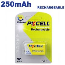 1 Pile Rechargeables 250mAh 9V Pkcell