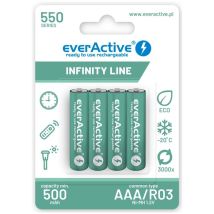 Piles Rechargeables Everactive Ni-mh R03 Aaa 550 Mah Infinity Line