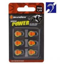 Vision-el - Piles PR48 1,4v sundex x 6 Super Alcaline appareil auditif