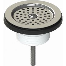 Piletta Ø70 con uscita 1'1/4 e vite da 70 mm l.b. plast D518 Acciaio