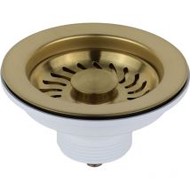 Piletta basket universale per lavello cucina ø 114 mm pvd oro spazzolato l.b. Plast Fasolo 550-46-RFSS-KOL pvd Oro Spazzolato