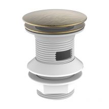 Piletta click clack da 1''1/4 oro lucido con troppo pieno