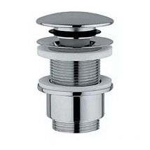 Piletta click clack in ottone tappo tondo senza troppo pieno 1'1/4 CGS