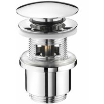 Piletta Clik Clak 1 1/4" Con Troppo Pieno Ottone Cromato Cromo Lavabi Bagno