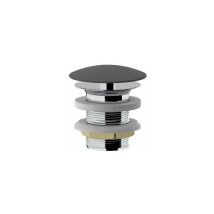 Ponsi - Piletta di scarico clic-clac 1'1/4 di colore grigio opaco con calotta in ceramica Ercos BTSCABVR67 Grigio opaco