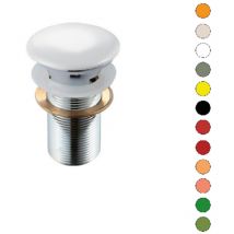 Piletta click-clack lavabo fancy senza troppo pieno Bianco dh