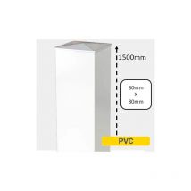 Pilier pvc Blanc pour Portail - H1500 - 80x80