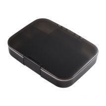 Muff - Pill Box, Large Capacity Nine-Compartment Sealed Waterproof Pill Box black