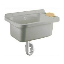 Pilozzo Lavabo da parete 51x34x24H cm in resina Colore grigio