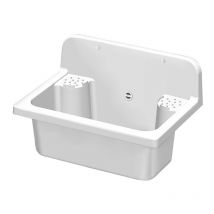Lavatoio bianco da esterno 56X37 cm da 16 litri
