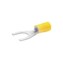 Klauke - 650c/6e Bag Of 100 Yellow Pre-insulated Fork Terminals Section 4 To 6mm² Terminal M6