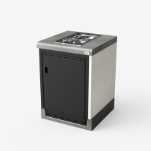 Módulo De Soporte Para Encimera Kitaway Gas 61 Para Barbacoa De Obra Prefabricada (blanco, Gris - 61 X 63 X 63 Cm) - Uso En Exteriores - Tuozi