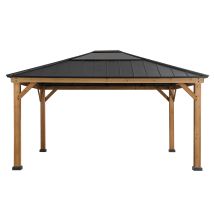 Cenador De Madera De Cedro Ernir - 393cm X 452cm, Antracita