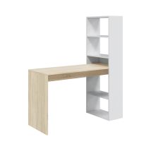 MIROYTENGO Umkehrbarer Schreibtisch Denton – 120 cm – 53 cm – 144 cm – Melaminharzbeschichtete Spanplatten