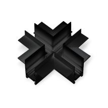 Connecteur En X Pour Rail Magnétique Encastré 20mm - Noir