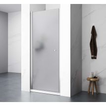 Aqualine - Pilot - Duschtür, 190x91 Cm, Aluminium Glänzend/glas Brick Pt090w