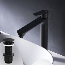 Waschtischarmatur Hoch Mit Mit Pop-up Ablaufventil Waschbecken Armatur Einhebelmischer Badarmatur Mischbatterie Für Badezimmer Aufsatzwaschbecken - 