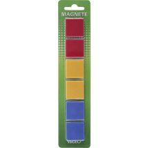 Vigo - Magnete Für Magnettafeln 5er Pack, Bunt, Quadratisch Magnettafeln