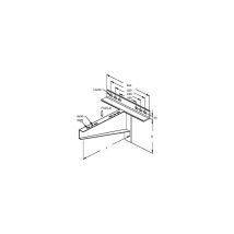 Klemmausleger NIEDAX 10 kN – Stahl, feuerverzinkt – 230 mm, 28 mm, 156 mm – Wandmontage für Trägerflansche 100-320 mm