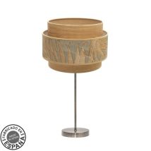 Lampada Da Tavolo Grande Samoa 1xe27 Pelle/cammello 65x30x30cm
