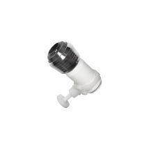 Verstellbare Duschbrause EDM – 8 cm – Chrom – Edelstahl, PVC – Ideal für gewindelose Wasserhähne