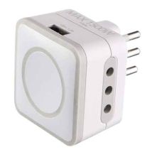 Dreifach-adapter Mit Usb-anschluss 10a 2p+t - 2 Steckdosen 10a+t